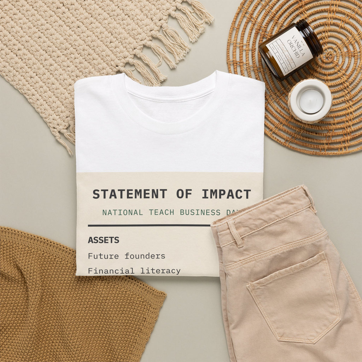 Teachers Statement of Impact Tee — National Teach Business Day Graphic T-Shirt